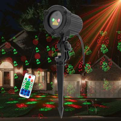 New  Twinkling Elf Laser Projection Christmas Lights With Base Ground Stake