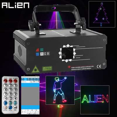 ALIEN RGB APP DIY Programmable Animation Laser Lights Projector With Remote