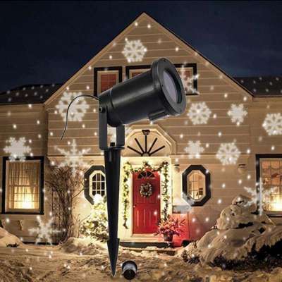 Led Outdoor White Snowflake Laser Light